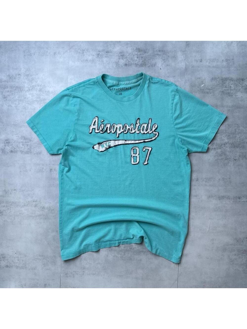 Y2K Aeropostale 00s Blue Grunge T shirt
